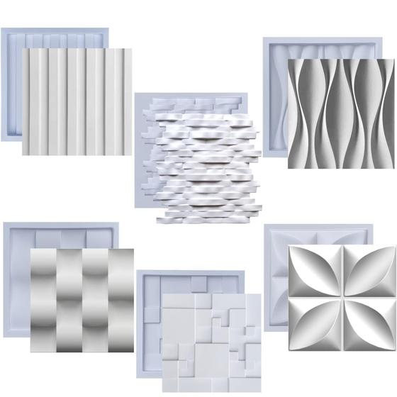 Imagem de Formas De Gesso 3D Cimento Molde Plástico Abs Placa Parede