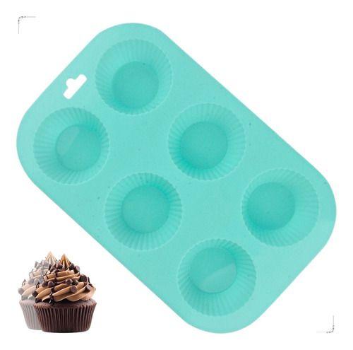 Imagem de Formas De Silicone Para Cupcakes Redondinha 06 Mini Bolinhos