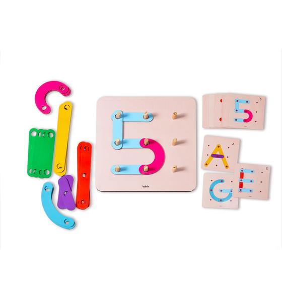 Imagem de Formas mágicas - Brinquedo De Encaixe Letras, Números e Figuras - Babebi