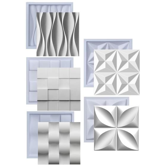 Imagem de Formas Molde De Gesso 3D E Cimento Plástico Abs Pra Placa 3D