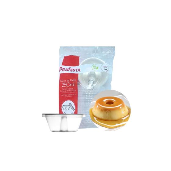 Imagem de Formas Para Pudim 250ml Com Tampa Descartável - 60un