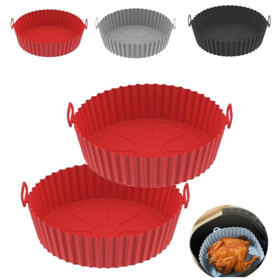 Formas Silicone Pra Fritadeira Air Fryer Micro-ondas Forno Com Alça 19cm Menor preço em Formas Silicone Pra Fritadeira Air Fryer Micro-ondas Forno Com Alça 19cm