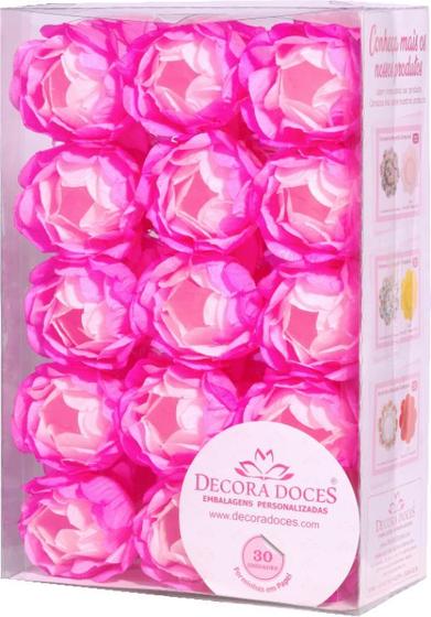 Imagem de Forminha para Doces Finos - Bela Degrade Rosa - 30 unidades - Decora Doces - Rizzo Festas