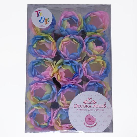 Imagem de Forminha para Doces Finos (Tons Claros) - Bela Tie Dye Candy Color - 30 unidades - Decora Doces - Rizzo