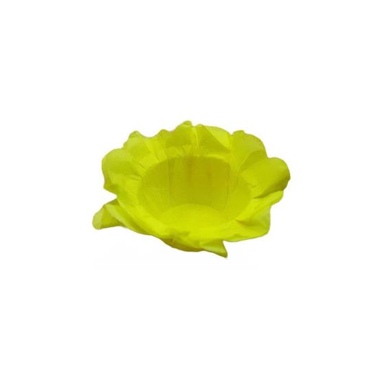 Imagem de Forminha para Doces Floral em Seda Amarelo Claro - 40 unid.