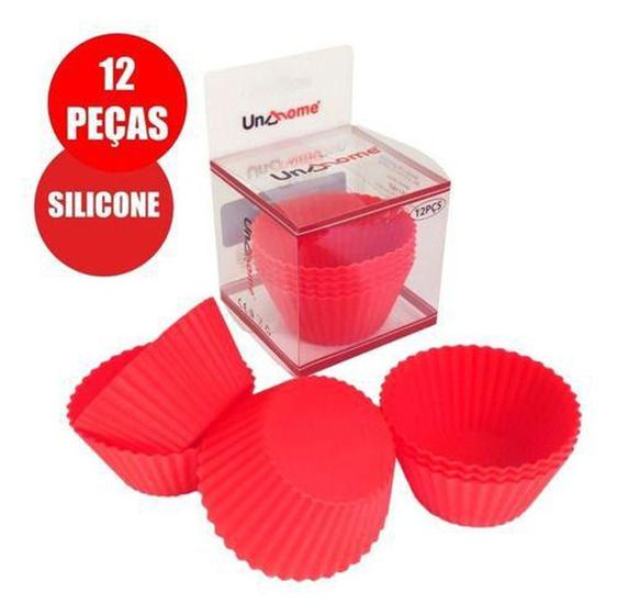 Imagem de Forminhas Forma Para Cupcake Mini Bolo De Silicone 12 Un - Bogu Store