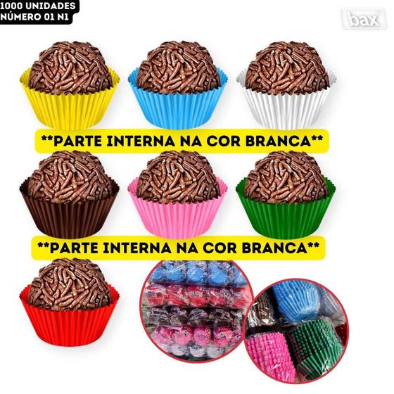 Imagem de Forminhas Formas de Papel para Doces Docinhos Forneável Bax - Número 01 N1 - FD 1000 Unidades (FD10x1000)