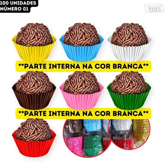 Imagem de Forminhas Formas de Papel para Doces Docinhos Forneável Bax - Número 01 N1 - pct 100 Unidades