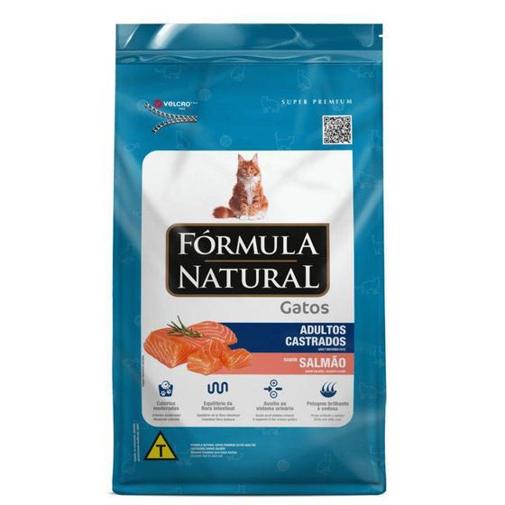 Imagem de Fórmula Super Premium Gatos Castrados Sabor Salmão 7kg - Formula natural