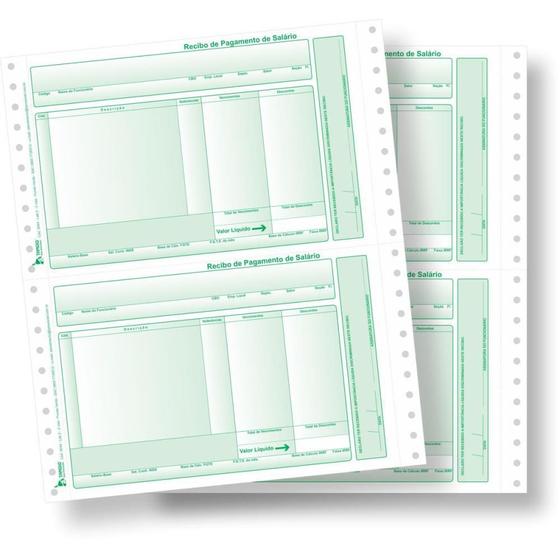 Imagem de Formulario Continuo Impresso Recibo Pagto LAB02 2VIAS Verde (17897571950809)