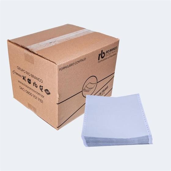 Imagem de Formulario continuo razao 1 via 80 colunas 56g branco rio branco bobinas