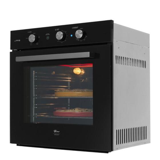 Forno a gás de embutir fischer infinity 78l com grill preto - Forno ...