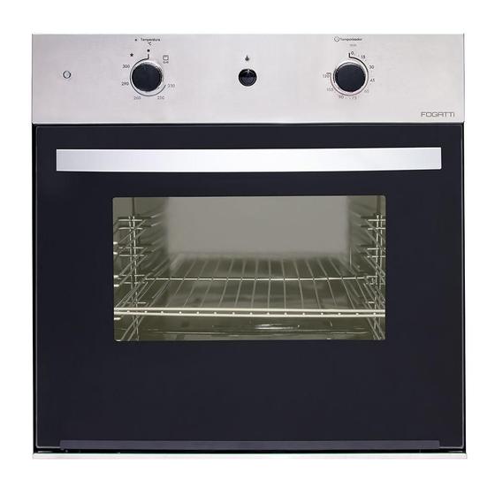 Imagem de Forno a Gás de Embutir Fogatti G57 com Grill 57L Inox/Preto 220V 10057733/220