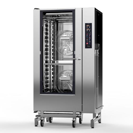 Imagem de Forno Combinado a Gás 10 Funções 500 receitas CG-MAX 40 c/ Carro Gaiola 40 GNs, Tecnologia Steam Power e Higienização Automática - Prática