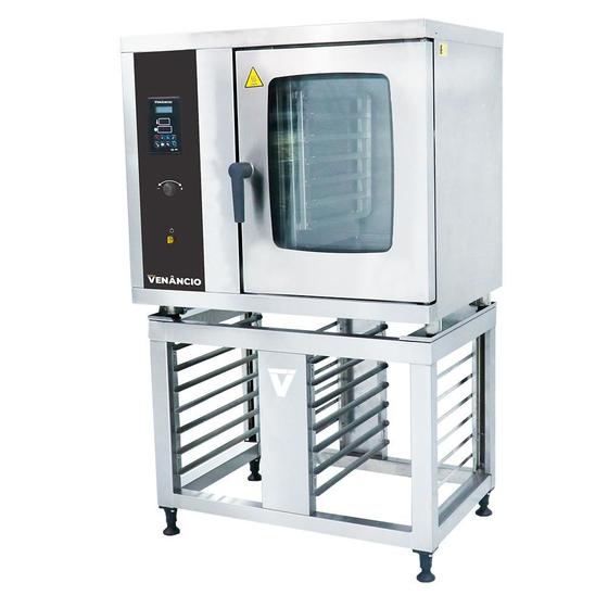 Imagem de Forno Combinado Don Bidone com Cavalete 7 GN a Gás GLP 220V Venâncio FCDB7G-CFC