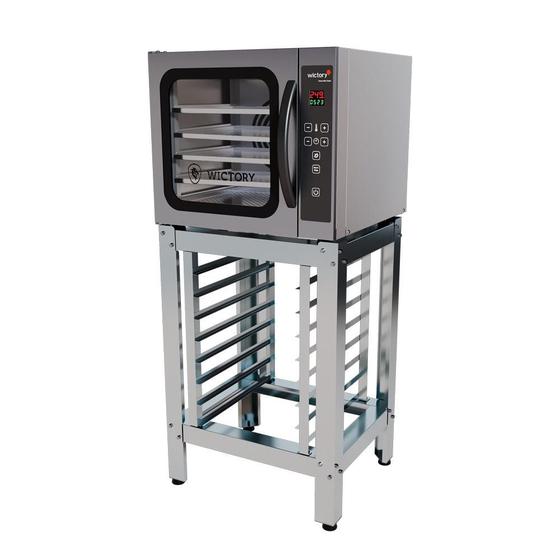 Imagem de Forno Convector Turbo 60 Litros Inox Com 5 Assadeiras WCV-535 E Cavalete Para 8 Assadeiras Wictory