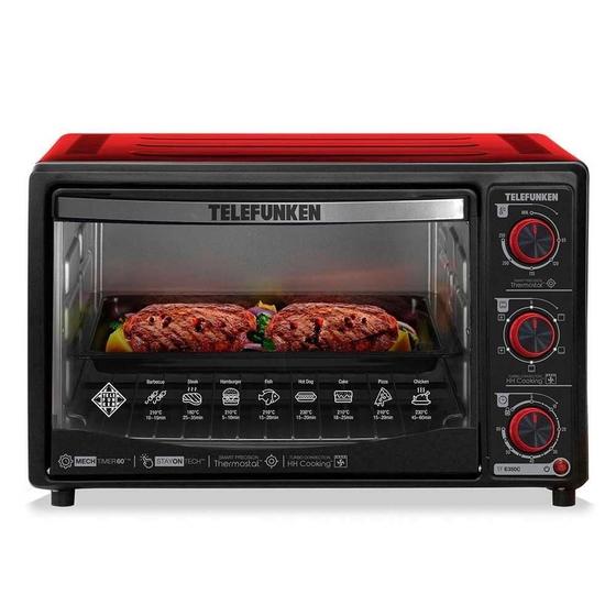 Imagem de Forno de Bancada Elétrico Telefunken 30L E350C Vermelho 220V