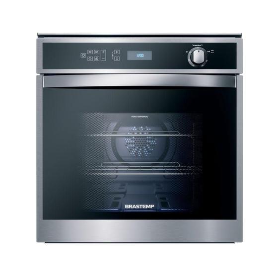 Imagem de Forno de Embutir a Gás Brastemp Inox 78L 220v BOH84ARRNA