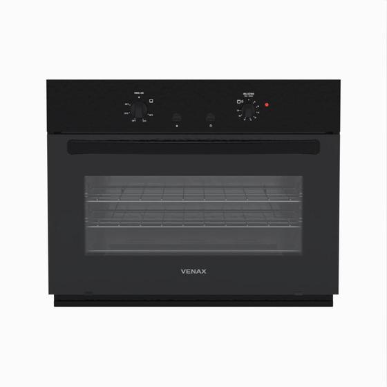 Forno de Embutir a Gas Venax 88,3L Totale Nero GIII Imagem de Forno de Embutir a Gas Venax 88,3L Totale Nero GIII