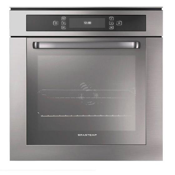 Imagem de Forno de Embutir Elétrico Brastemp 67 Litros Inox com Função Ar Forçado e Painel Touch - BO260AR