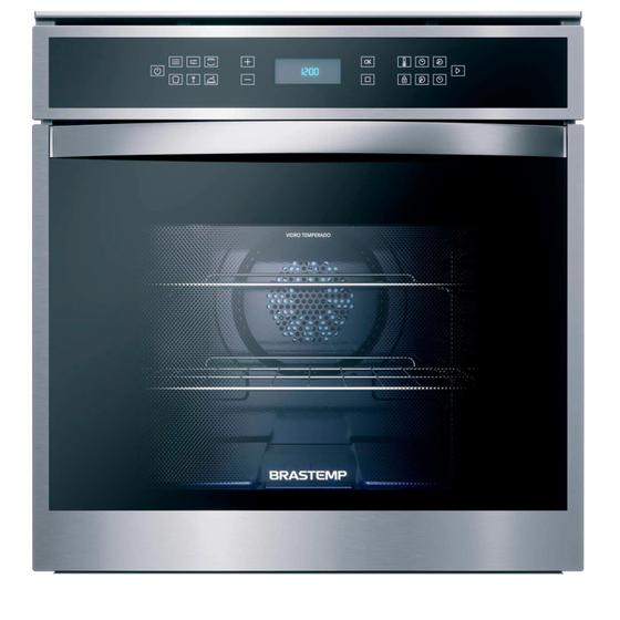 Imagem de Forno de Embutir Elétrico Brastemp 84 Litros Inox com Convecção e Termômetro Meat Control