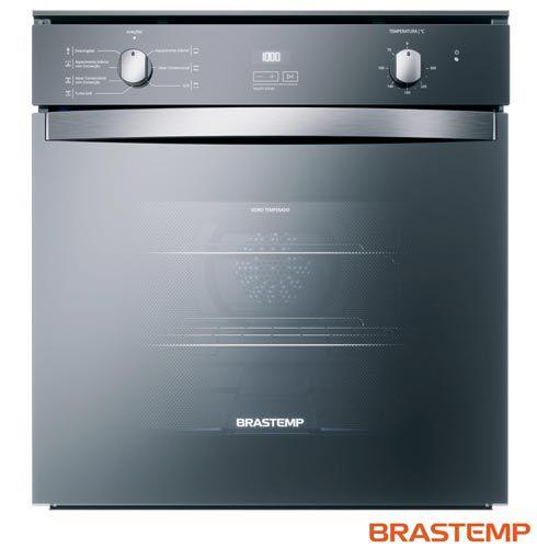 Forno de Embutir Elétrico Brastemp 84 Litros Inox Espelhado com Convecção e Timer Touch Menor preço em Forno de Embutir Elétrico Brastemp 84 Litros Inox Espelhado com Convecção e Timer Touch