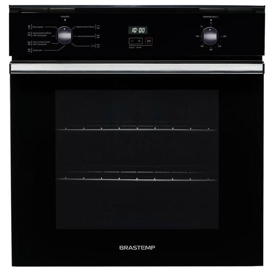 Imagem de Forno de embutir elétrico Brastemp 84 litros preto com Convecção e Timer Touch - BOC84AE 220V