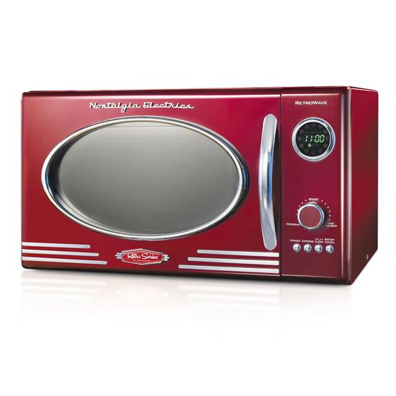 Imagem de Forno de microondas Nostalgia Retro 800W 0,9L com 12 conjuntos de cozinha