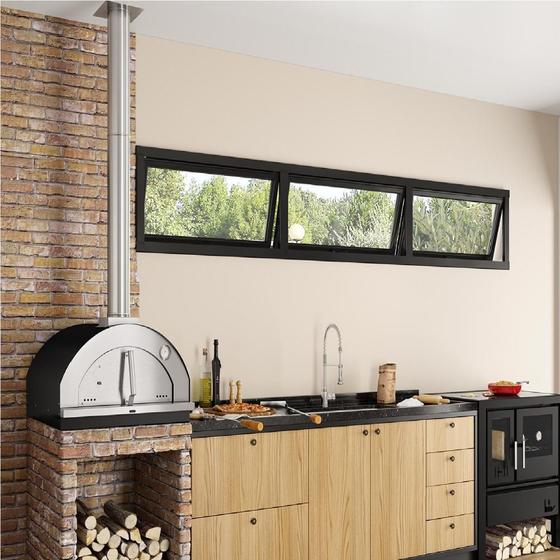 Imagem de Forno de Pizza Firenze Gourmet a Lenha Preto 610IN