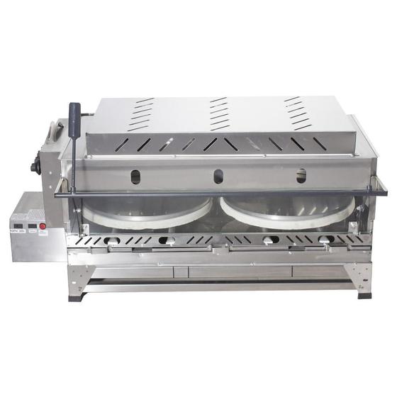 Forno de Pizza Grill Giratório Itajobi 100x50 cm com 2 Infravermelhos Refratário Menor preço em Forno de Pizza Grill Giratório Itajobi 100x50 cm com 2 Infravermelhos Refratário