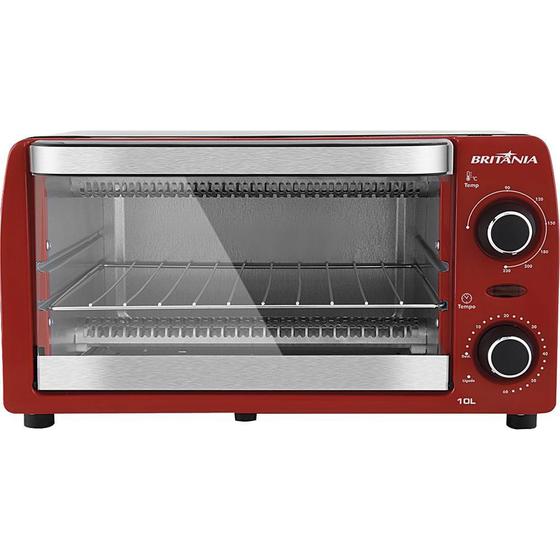 Imagem de Forno Elétrico 10L Britânia BFE10V com Timer Vermelho 127V