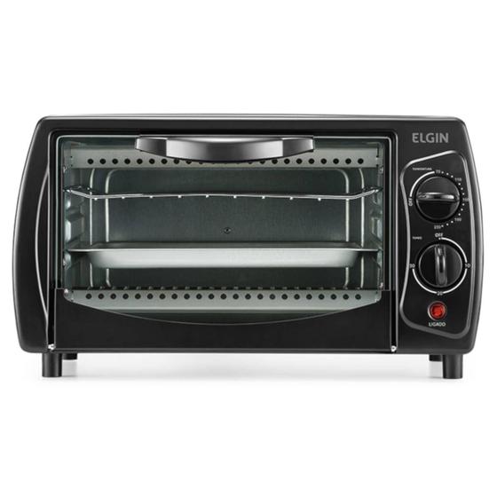 Imagem de Forno elétrico 9l 840w timer 30 minutos com aquecimento superior e inferior preto for090127v - ELGIN