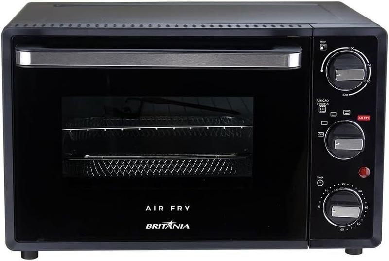 Forno Eletrico Air Fryer Britania 25l Preto Esmaltado 127v Bfe25p