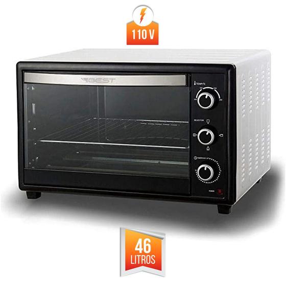 Imagem de Forno Eletrico Best 46 Litros Básico Preto/Branco 127V 1800W