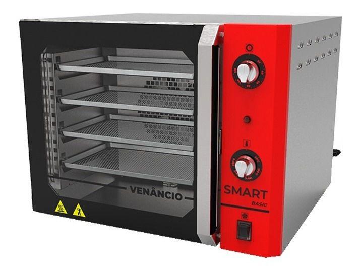 Imagem de Forno Elétrico Convector Fcsb4e Inox Vermelho Venâncio 220v