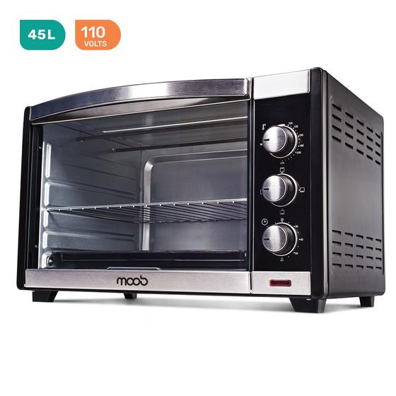 Forno Elétrico de bancada 45 Litros, Luz Interna 127v - Moob Menor preço em Forno Elétrico de bancada 45 Litros, Luz Interna 127v - Moob