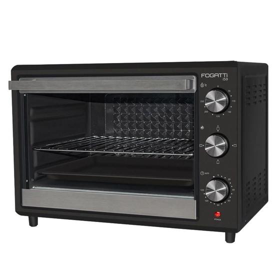 Imagem de Forno Elétrico de Bancada 50l Preto - Fogatti i50 com Timer e Controle Automático