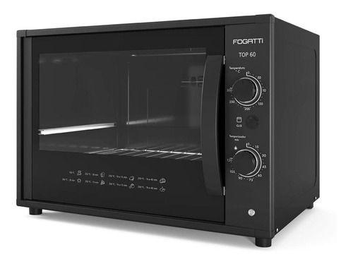 Imagem de Forno Elétrico De Bancada 60 Litros Preto Fogatti Top60 220v