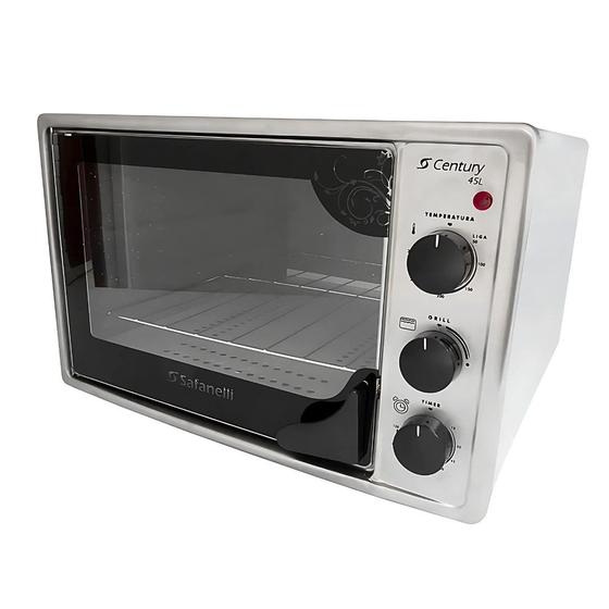 Imagem de Forno Elétrico de Bancada Aço Inox Century 45L Safanelli