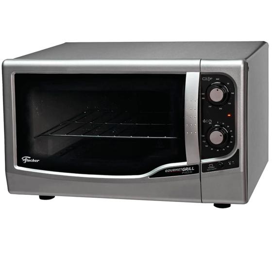 Imagem de Forno Elétrico de Bancada Fischer 44L com Função Dourador, Timer e Porta com Vidro Duplo Inox 220V