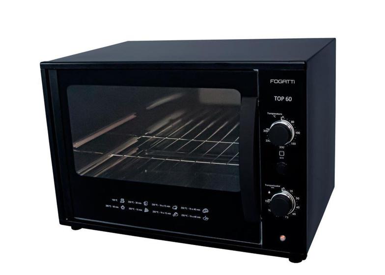 Imagem de Forno Elétrico De Bancada Fogatti Top 60 60L Preto