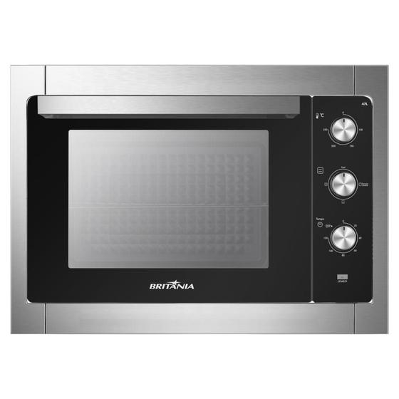 Forno Elétrico de Embutir Britânia BFE47P 47 Litros Inox - 110V Menor preço em Forno Elétrico de Embutir Britânia BFE47P 47 Litros Inox - 110V