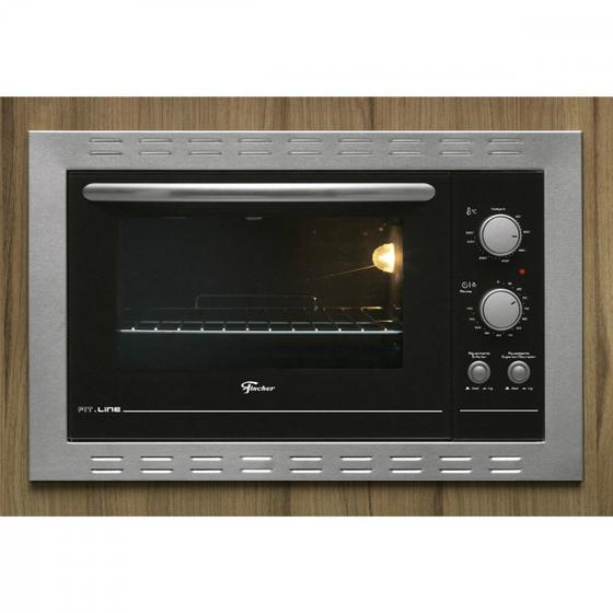 Imagem de Forno Elétrico de Embutir Fischer 44 Litros Fit Line Frontal Inox