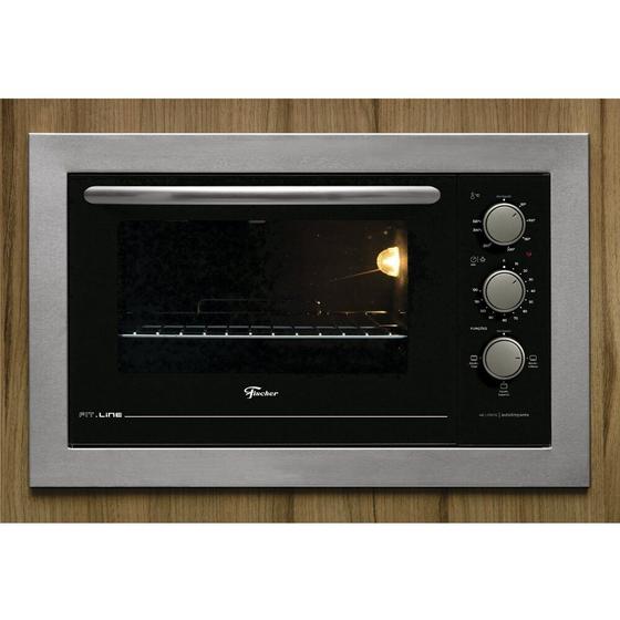 Forno Elétrico de Embutir Fischer 48 Litros, Fit Line, Inox 34493 Imagem de Forno Elétrico de Embutir Fischer 48 Litros, Fit Line, Inox 34493