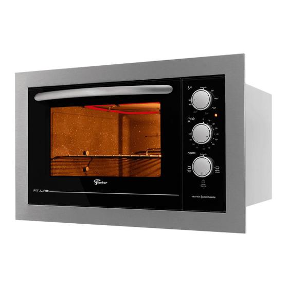 Forno Elétrico de Embutir Fischer Fit Line 48 Litros 34493 Inox Menor preço em Forno Elétrico de Embutir Fischer Fit Line 48 Litros 34493 Inox