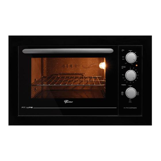 Imagem de Forno Elétrico de Embutir Fischer Fit Line 48 Litros Preto 220V