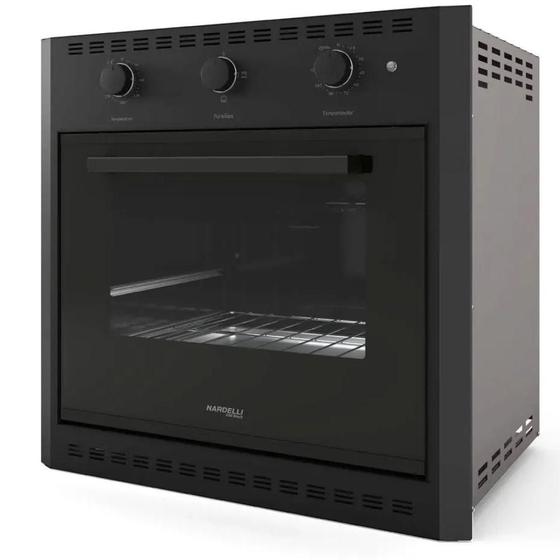 Imagem de Forno Elétrico De Embutir Nardelli E60 Luz interna e Função Grill 60Litros Preto 220V