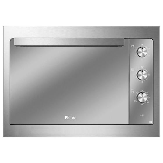 Forno Elétrico de Embutir Philco Espelhado 47L 220V PFE47E Menor preço em Forno Elétrico de Embutir Philco Espelhado 47L 220V PFE47E