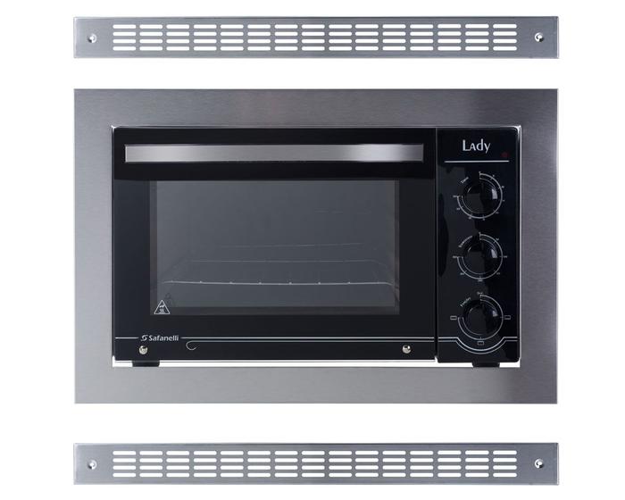 Forno 45l de Embutir Safanelli Preto/inox - Elétrico - Lady - 110v