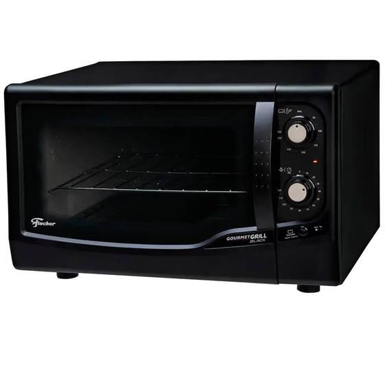 Forno Elétrico Fischer Gourmet Grill Bancada 44L Preto 127V Menor preço em Forno Elétrico Fischer Gourmet Grill Bancada 44L Preto 127V